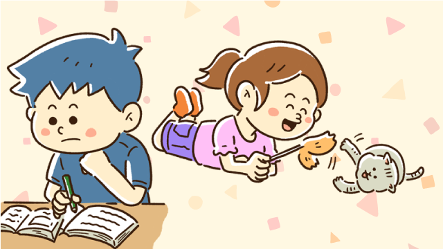 勉強をしている人のイラスト